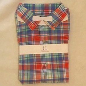 Vineyard Vines Mens Performance Blue~Red Plaid Classic Fit Tucker Shirt Sz Large